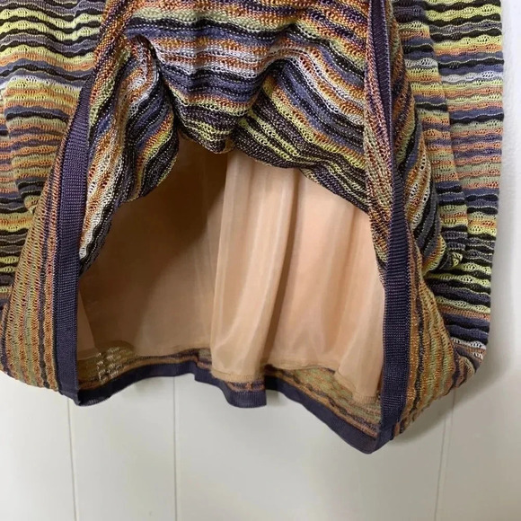 Missoni Skirt Mini Lined Vertical Striped Stripes Multicolor IT Size 40 US 4 - Picture 4 of 7